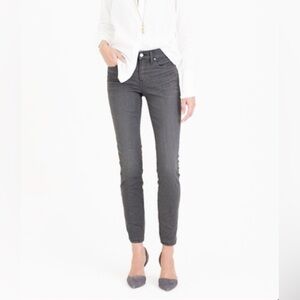 J Crew 8” toothpick gray jeans